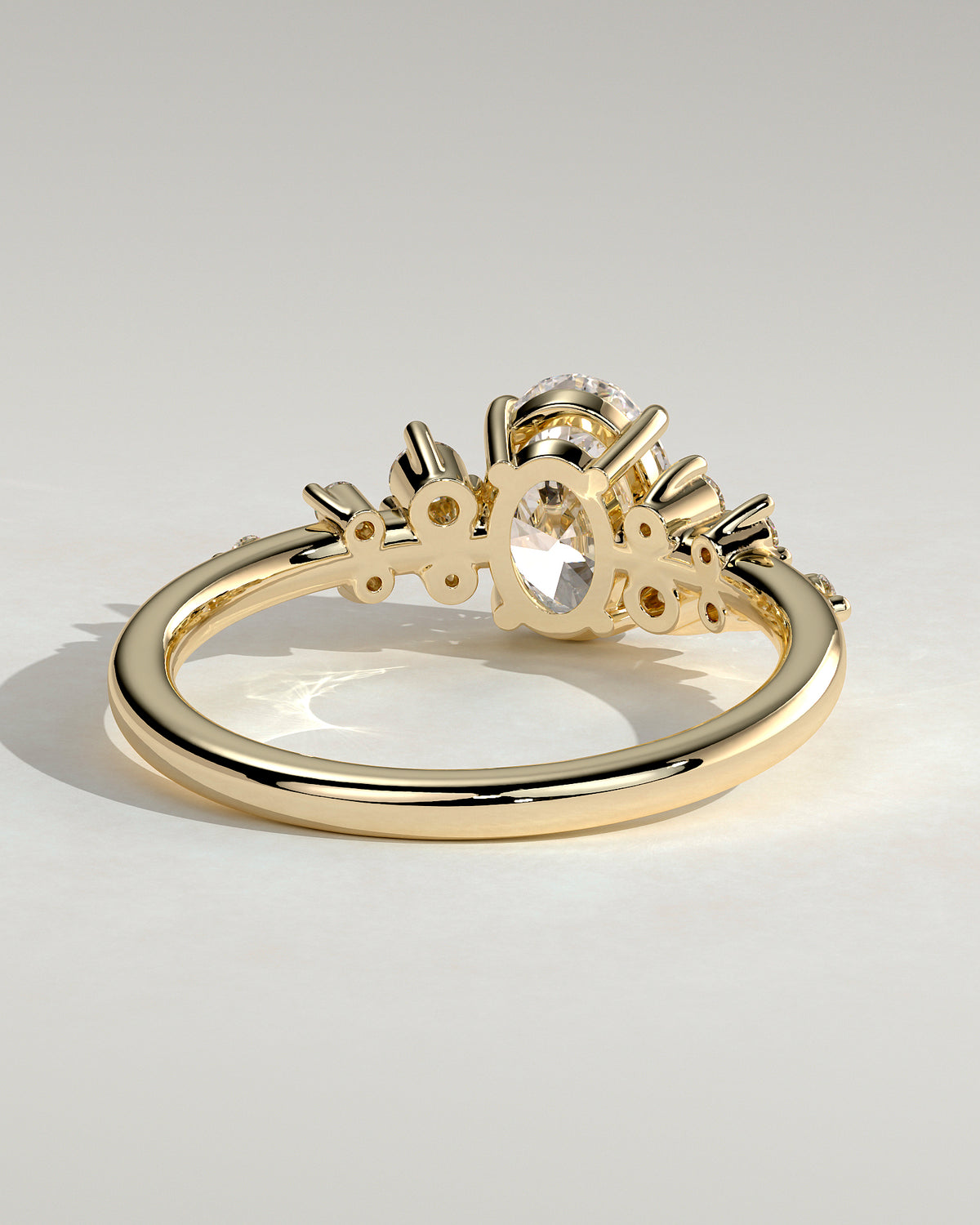 MET 0003 - 1 ct center stone - 18K yellow gold source reference - setting detail view