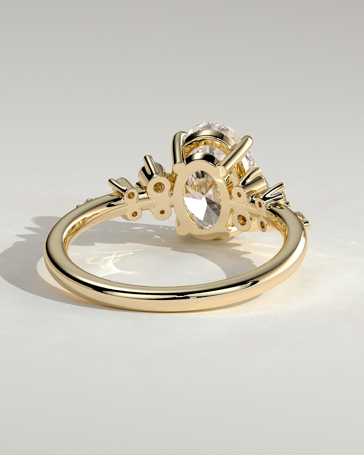 MET 0003 - 2 ct center stone - 18K yellow gold source reference - setting detail view
