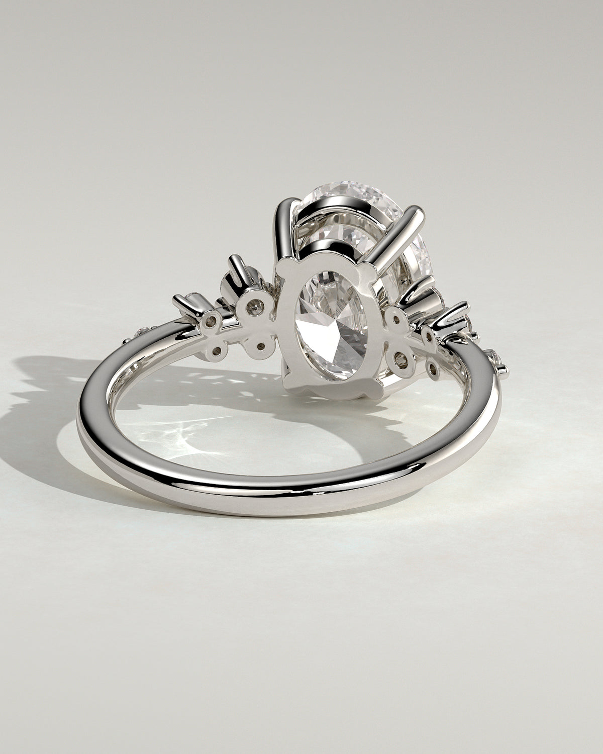 MET 0003 - 3 ct center stone - 18K white gold source reference - setting detail view