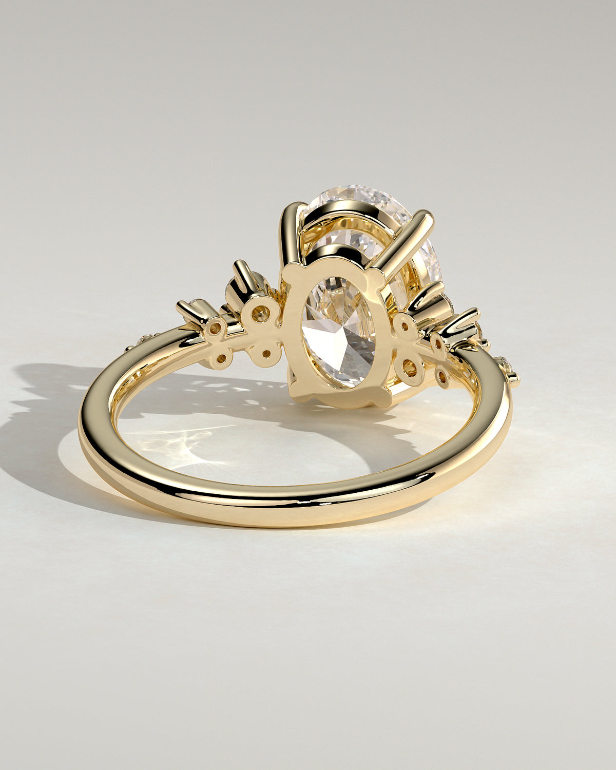 MET 0003 - 3 ct center stone - 18K yellow gold source reference - setting detail view