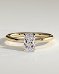 MET 0026 - 1.00 ct center stone - 18K yellow gold source render - front view