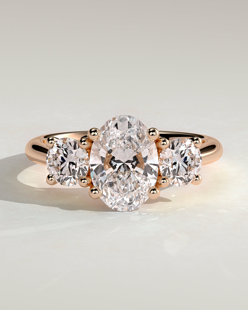 MET 0065 - 2 ct center stone - 18k Rose Gold source reference - front view