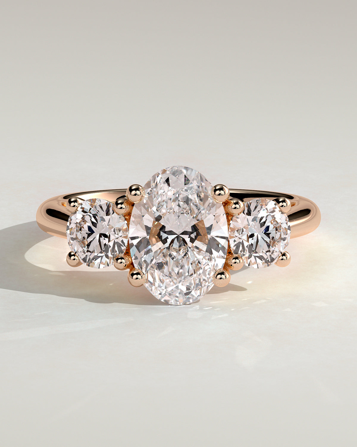 MET 0065 - 2 ct center stone - 18k Rose Gold source reference - front view