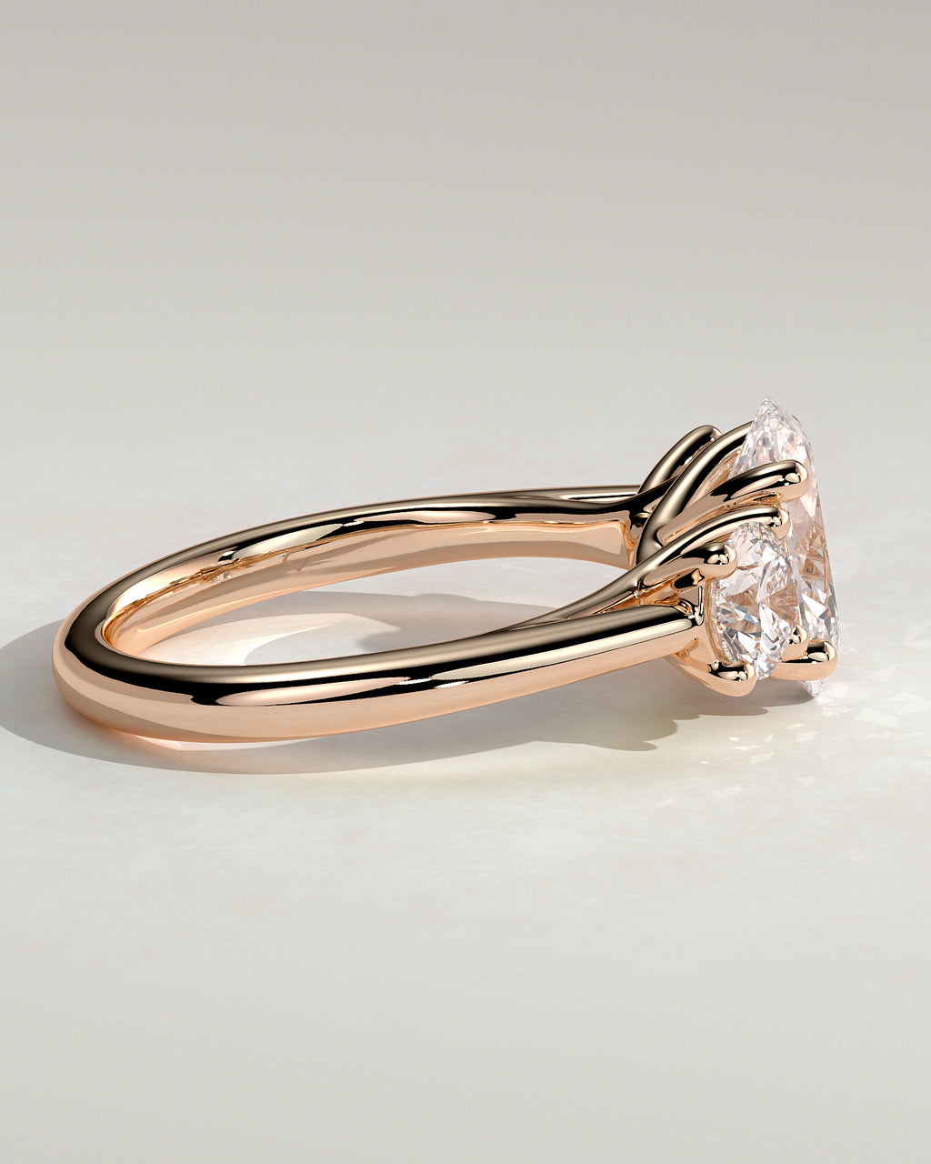 MET 0065 - 2 ct center stone - 18k Rose Gold source reference - setting detail view