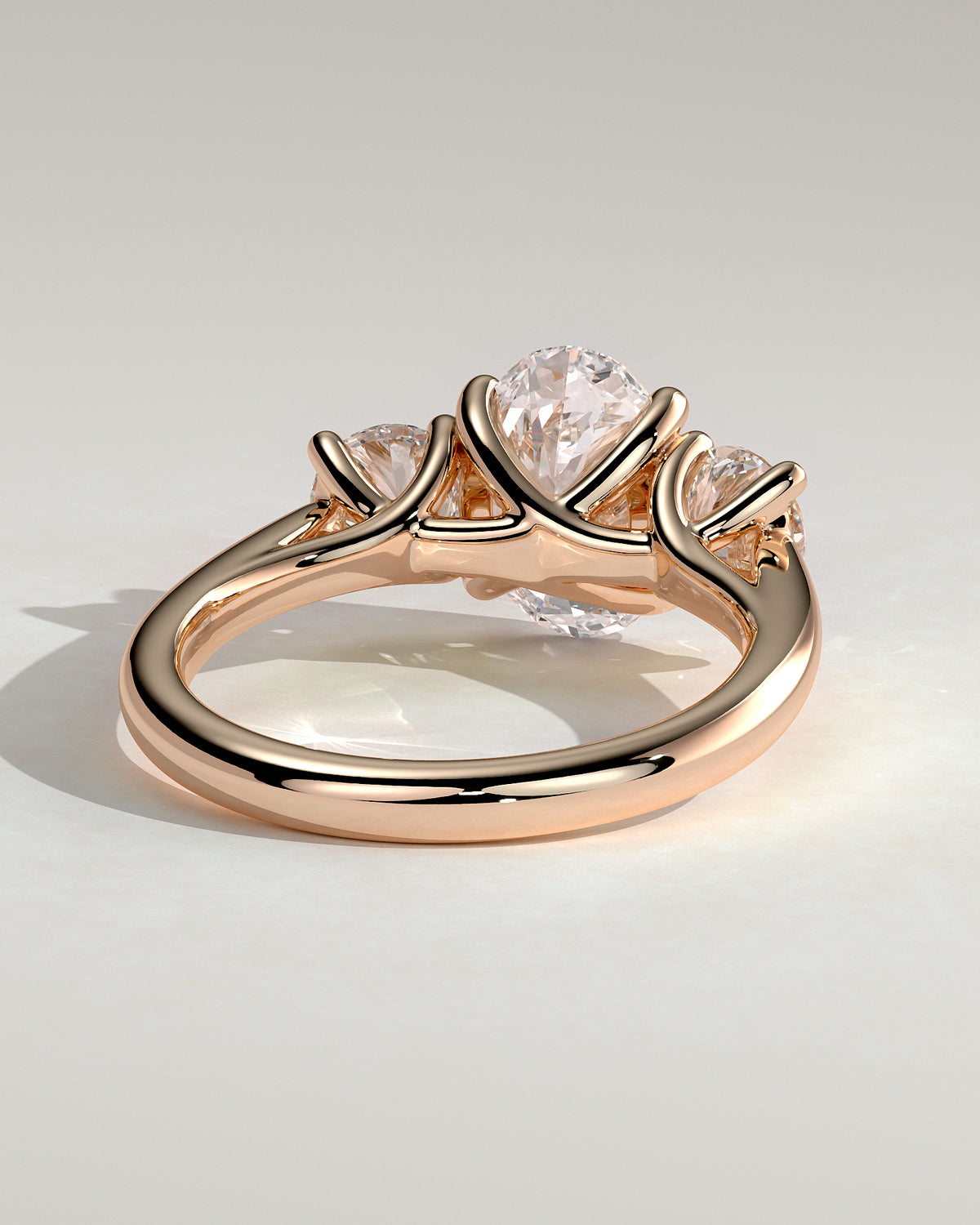 MET 0065 - 2 ct center stone - 18k Rose Gold source reference - setting detail view