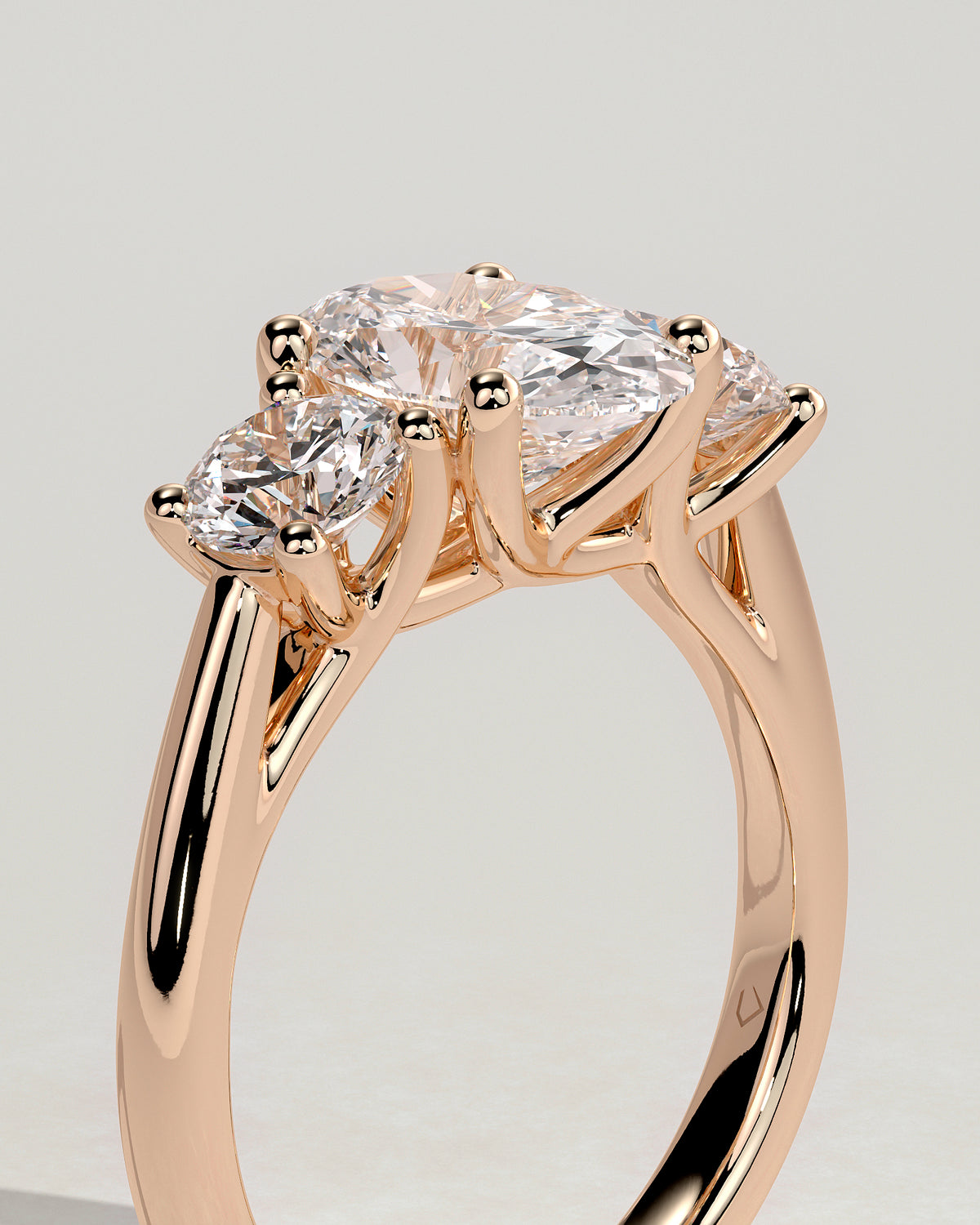 MET 0065 - 2 ct center stone - 18k Rose Gold source reference - setting detail view