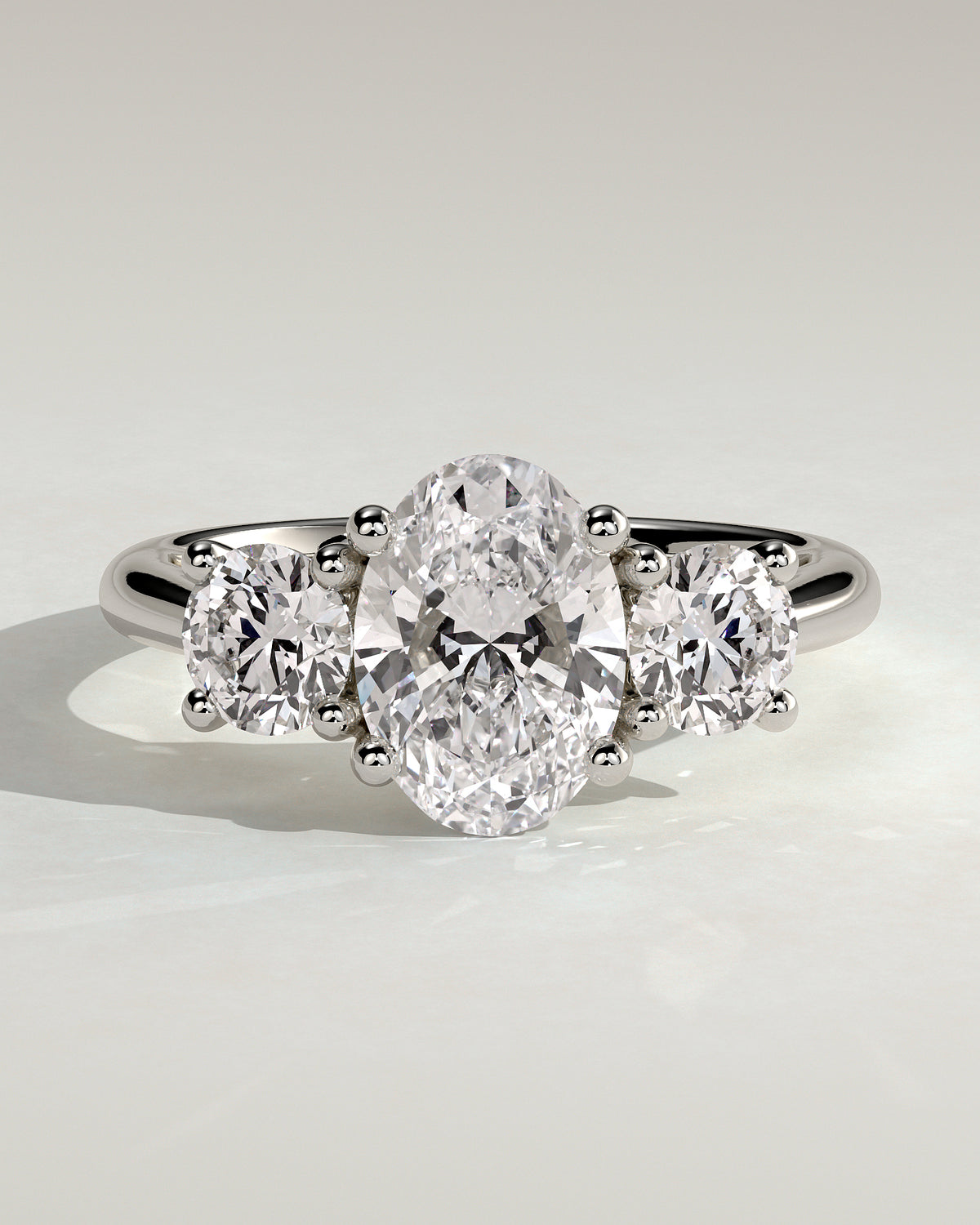 MET 0065 - 2 ct center stone - 18k White Gold source reference - front view