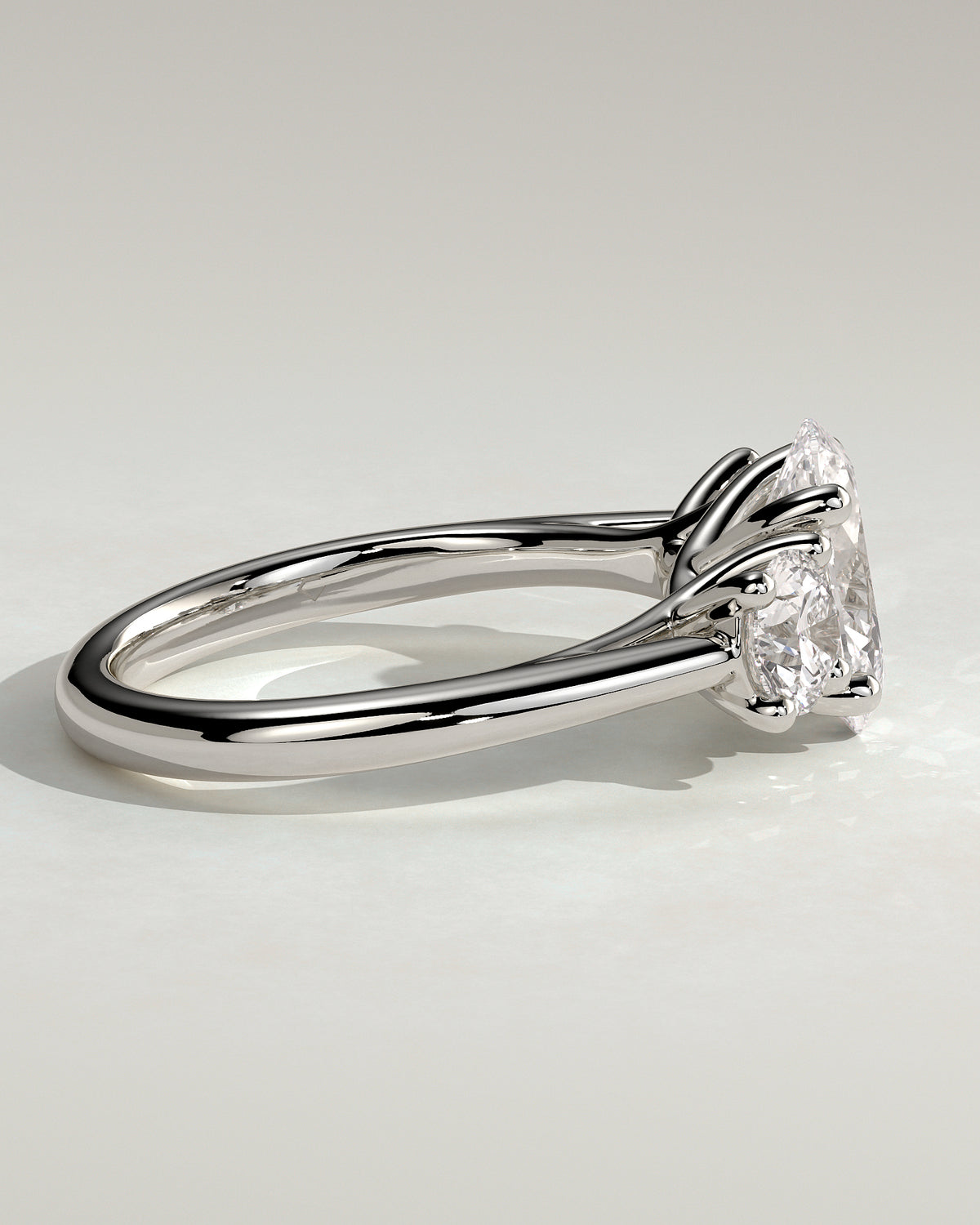 MET 0065 - 2 ct center stone - 18k White Gold source reference - setting detail view
