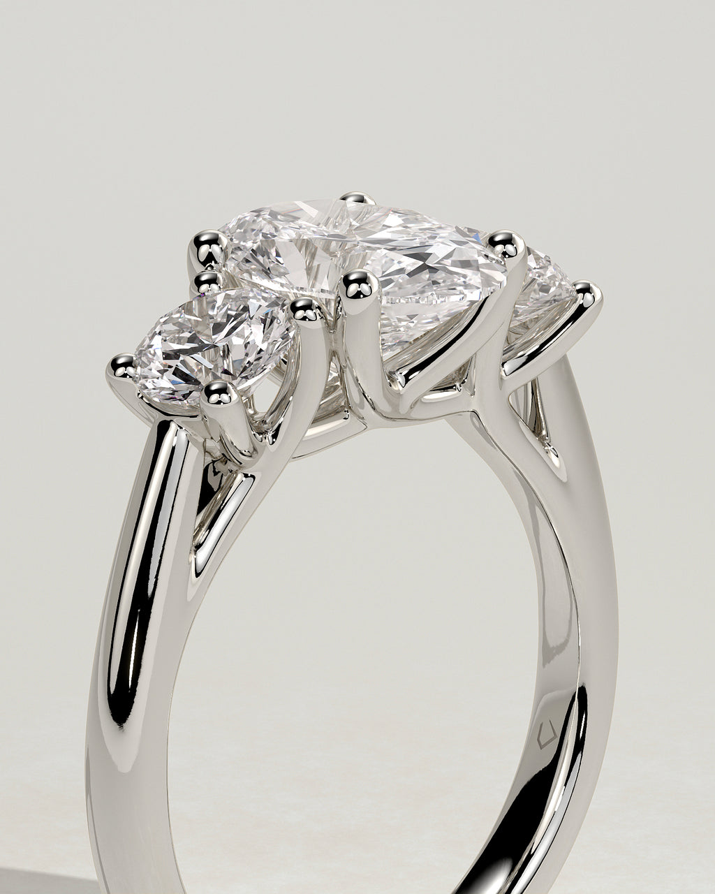 MET 0065 - 2 ct center stone - 18k White Gold source reference - setting detail view