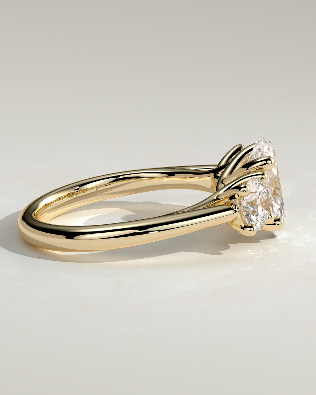 MET 0065 - 2 ct center stone - 18k Yellow Gold source reference - setting detail view