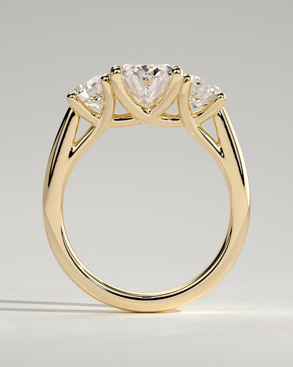 MET 0065 - 2 ct center stone - 18k Yellow Gold source reference - setting detail view