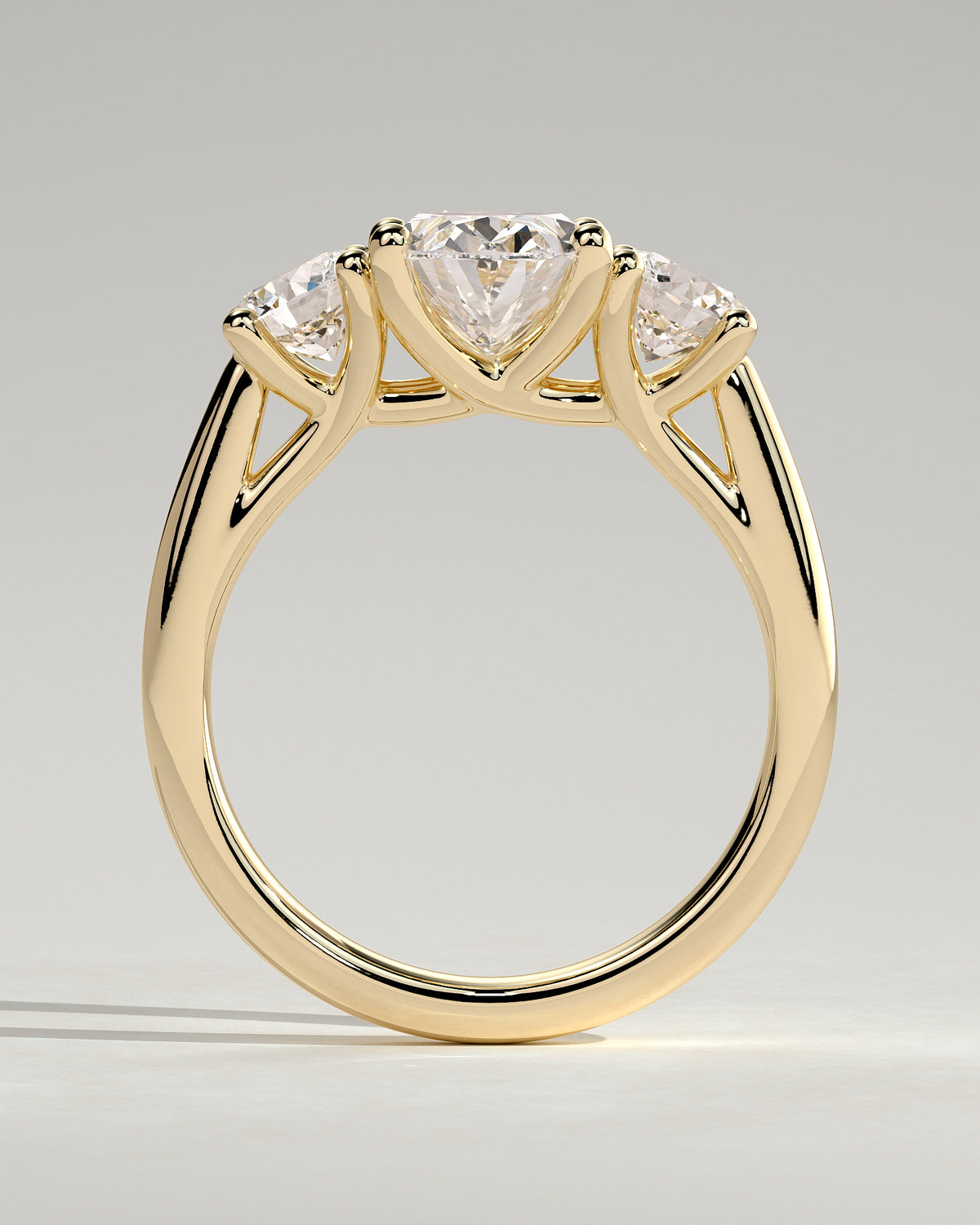 MET 0065 - 2 ct center stone - 18k Yellow Gold source reference - setting detail view