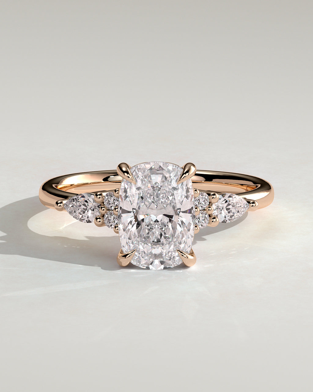 MET 0067 - 2 ct center stone - 18k Rose Gold source reference - front view
