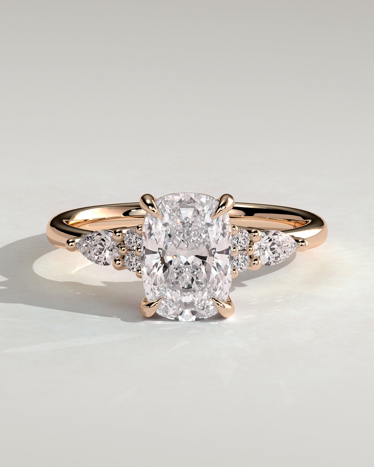 MET 0067 - 2 ct center stone - 18k Rose Gold source reference - front view