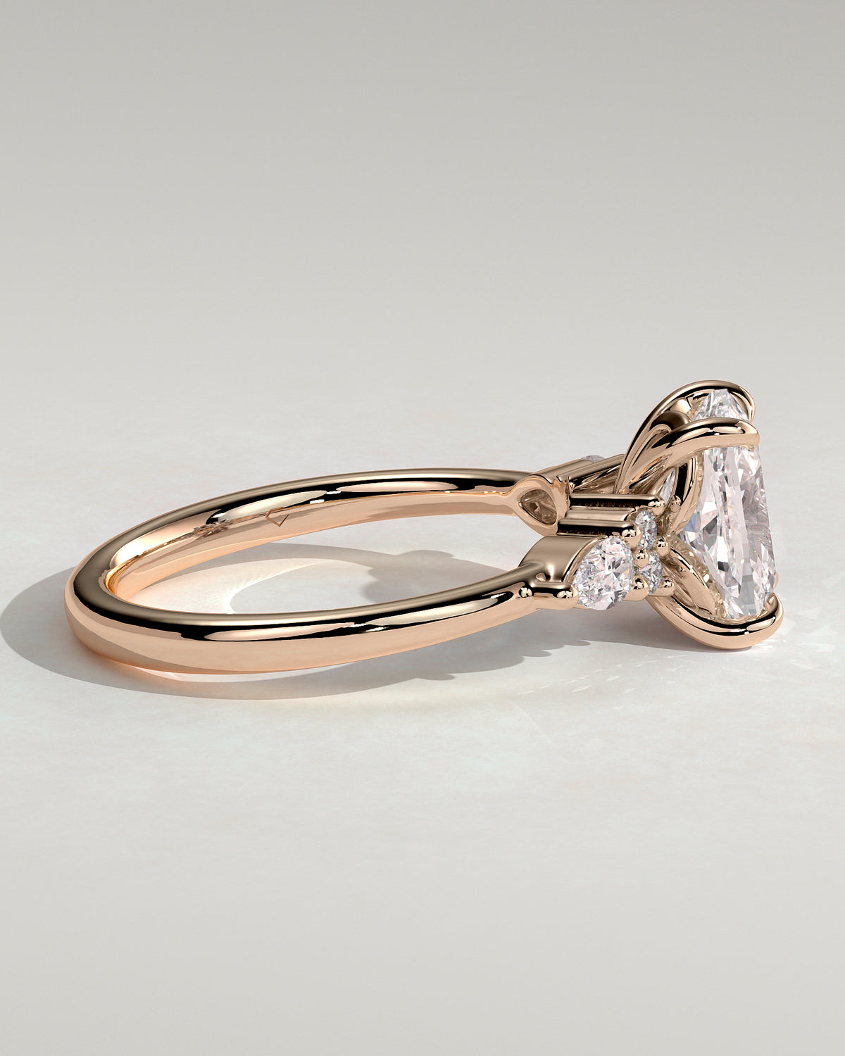 MET 0067 - 2 ct center stone - 18k Rose Gold source reference - setting detail view