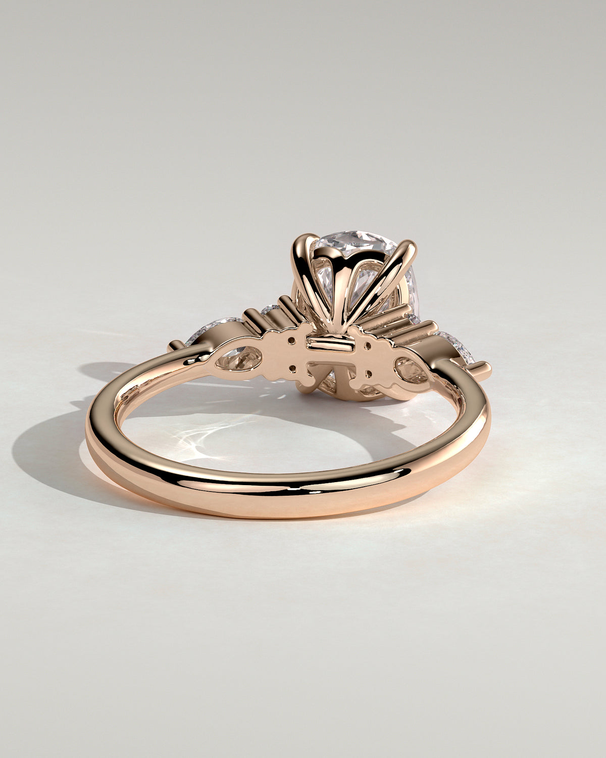 MET 0067 - 2 ct center stone - 18k Rose Gold source reference - setting detail view