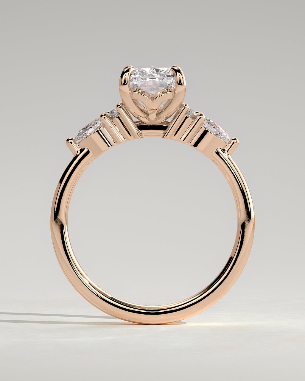 MET 0067 - 2 ct center stone - 18k Rose Gold source reference - setting detail view