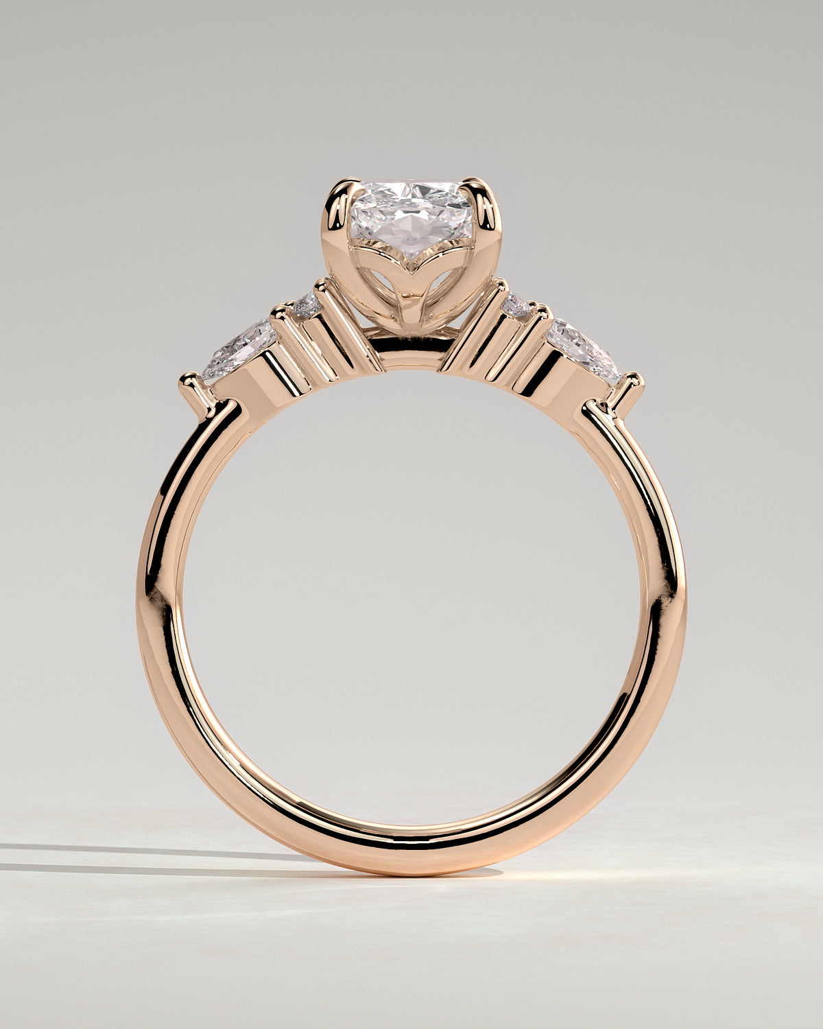 MET 0067 - 2 ct center stone - 18k Rose Gold source reference - setting detail view