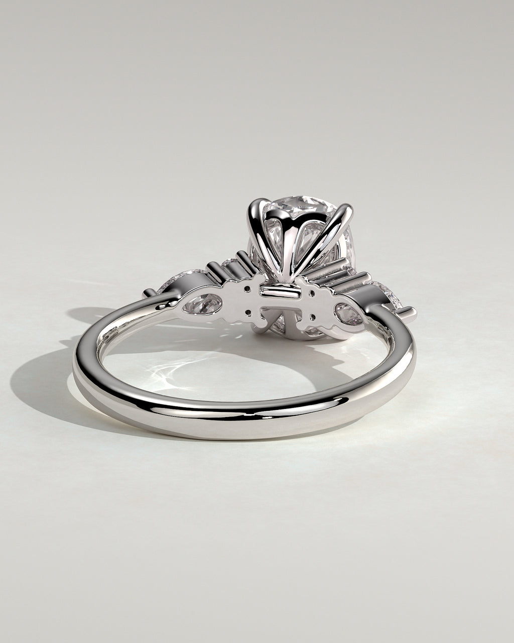 MET 0067 - 2 ct center stone - 18k White Gold source reference - setting detail view