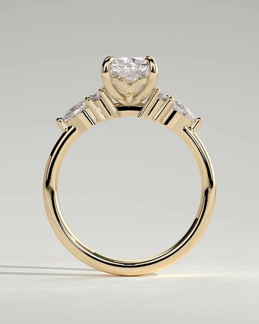 MET 0067 - 2 ct center stone - 18k Yellow Gold source reference - setting detail view