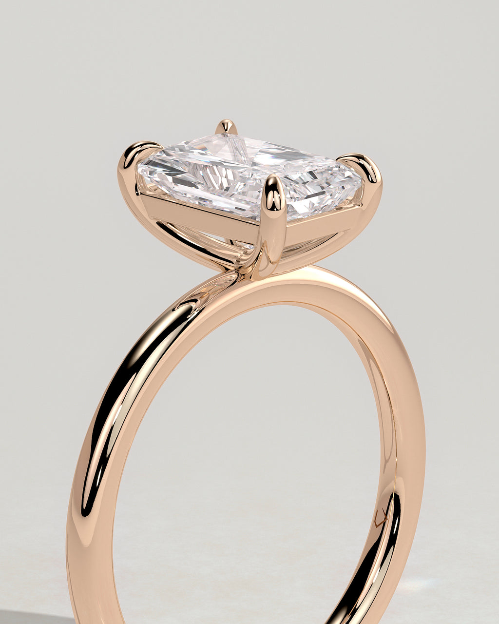 MET 0068 - 2 ct center stone - 18k Rose Gold source reference - setting detail view