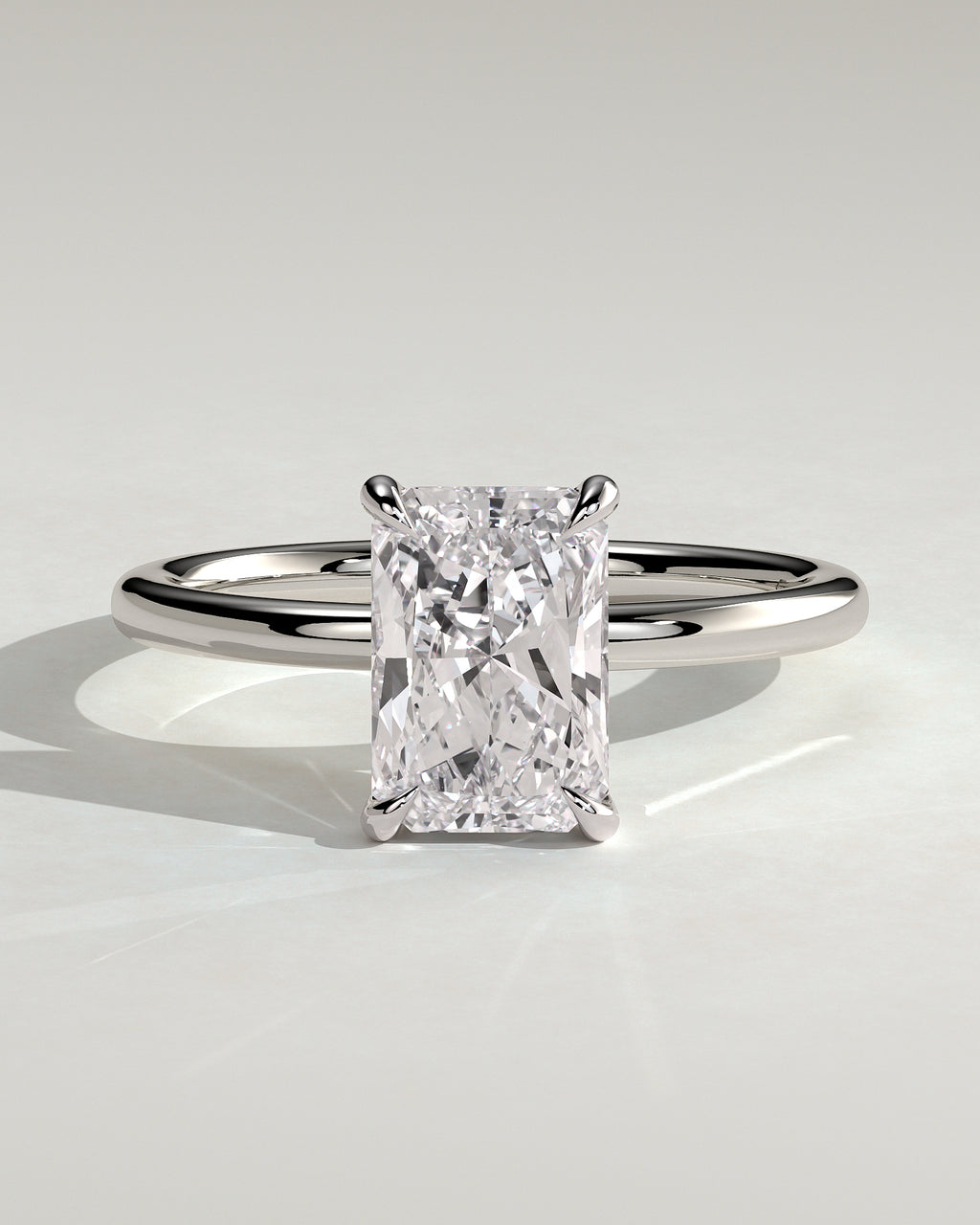 MET 0068 - 2 ct center stone - 18k White Gold source reference - front view