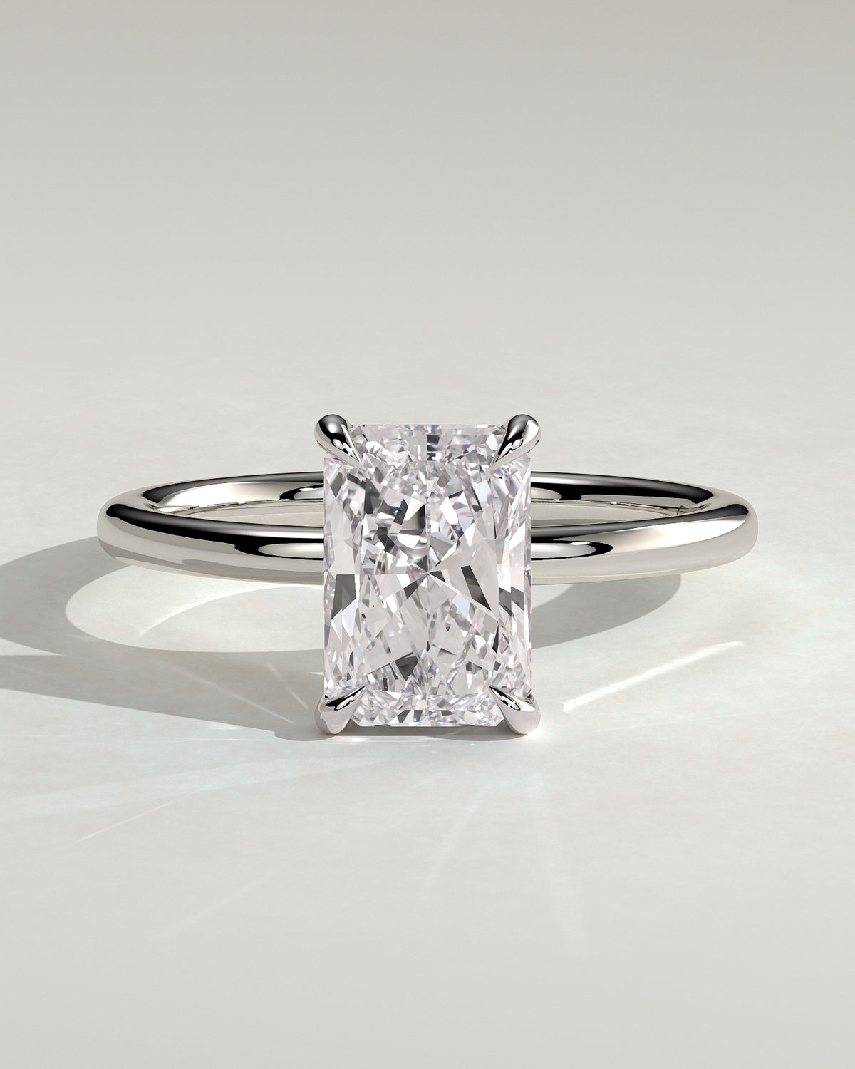 MET 0068 - 2 ct center stone - 18k White Gold source reference - front view