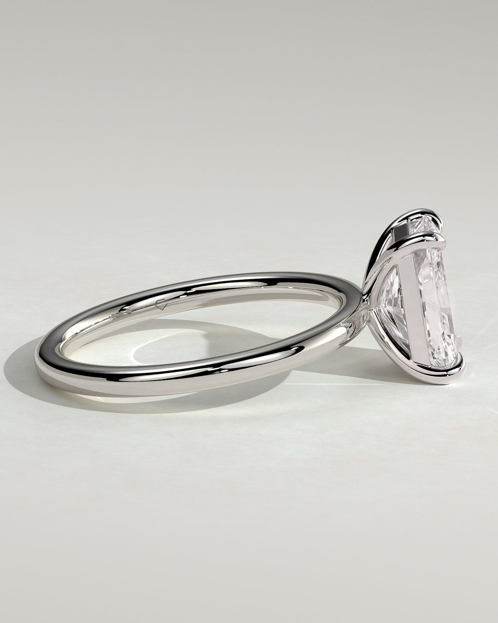 MET 0068 - 2 ct center stone - 18k White Gold source reference - setting detail view