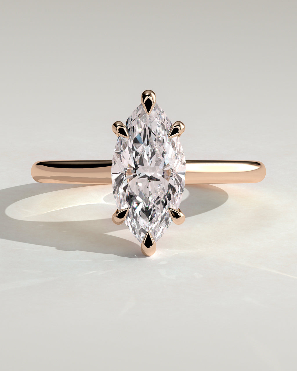 MET 0069 - 2 ct center stone - 18k Rose Gold source reference - front view