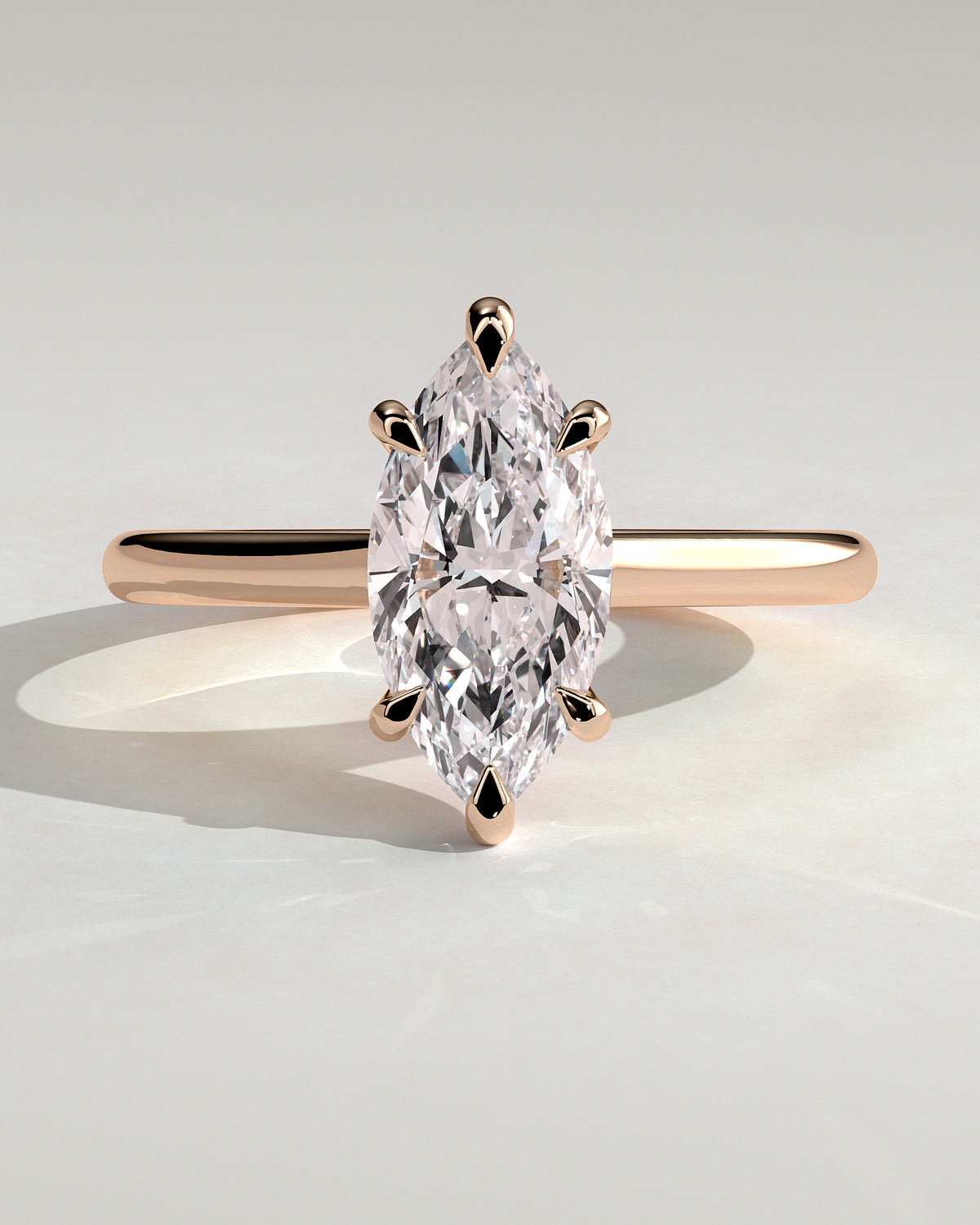 MET 0069 - 2 ct center stone - 18k Rose Gold source reference - front view
