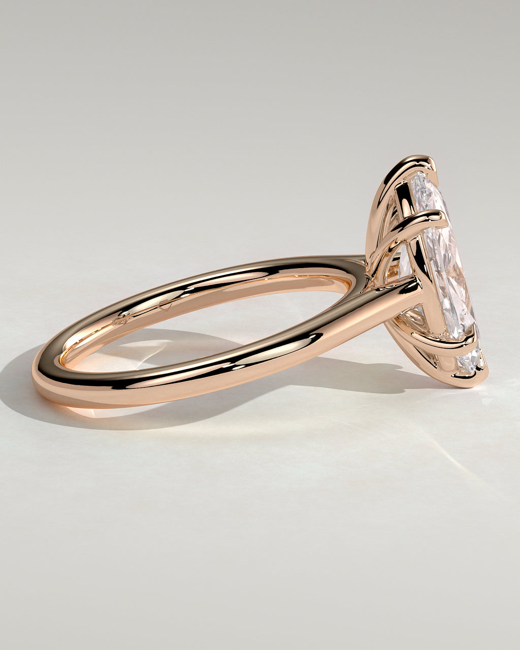 MET 0069 - 2 ct center stone - 18k Rose Gold source reference - setting detail view