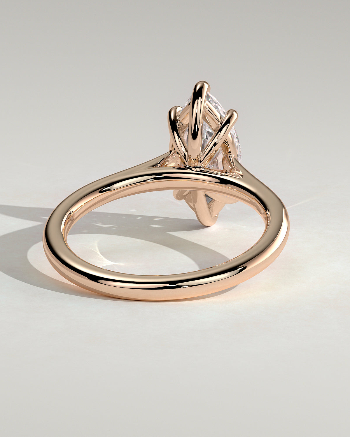MET 0069 - 2 ct center stone - 18k Rose Gold source reference - setting detail view
