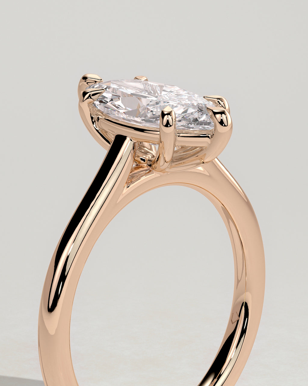 MET 0069 - 2 ct center stone - 18k Rose Gold source reference - setting detail view