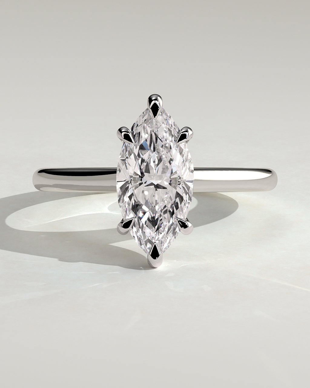 MET 0069 - 2 ct center stone - 18k White Gold source reference - front view