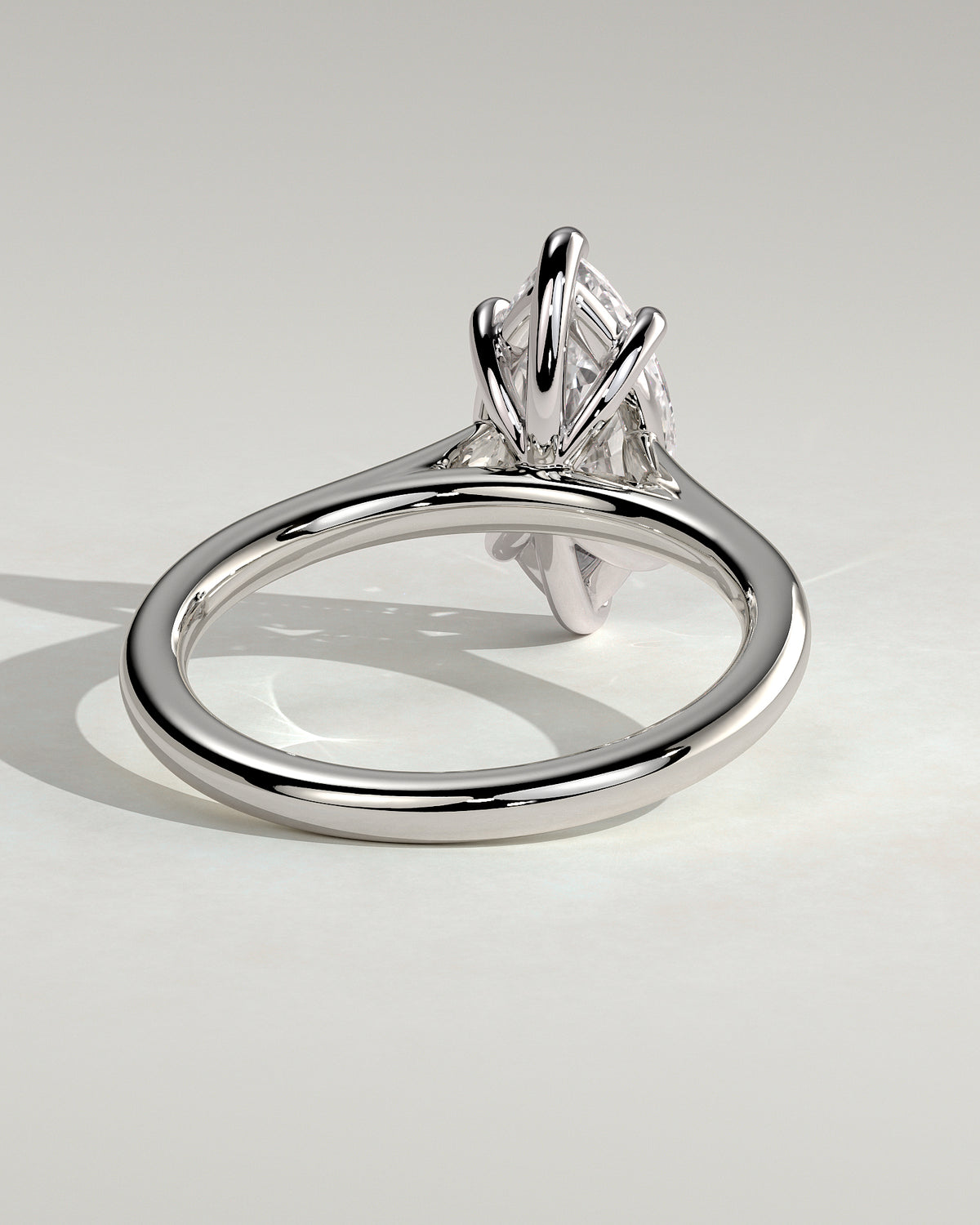 MET 0069 - 2 ct center stone - 18k White Gold source reference - setting detail view