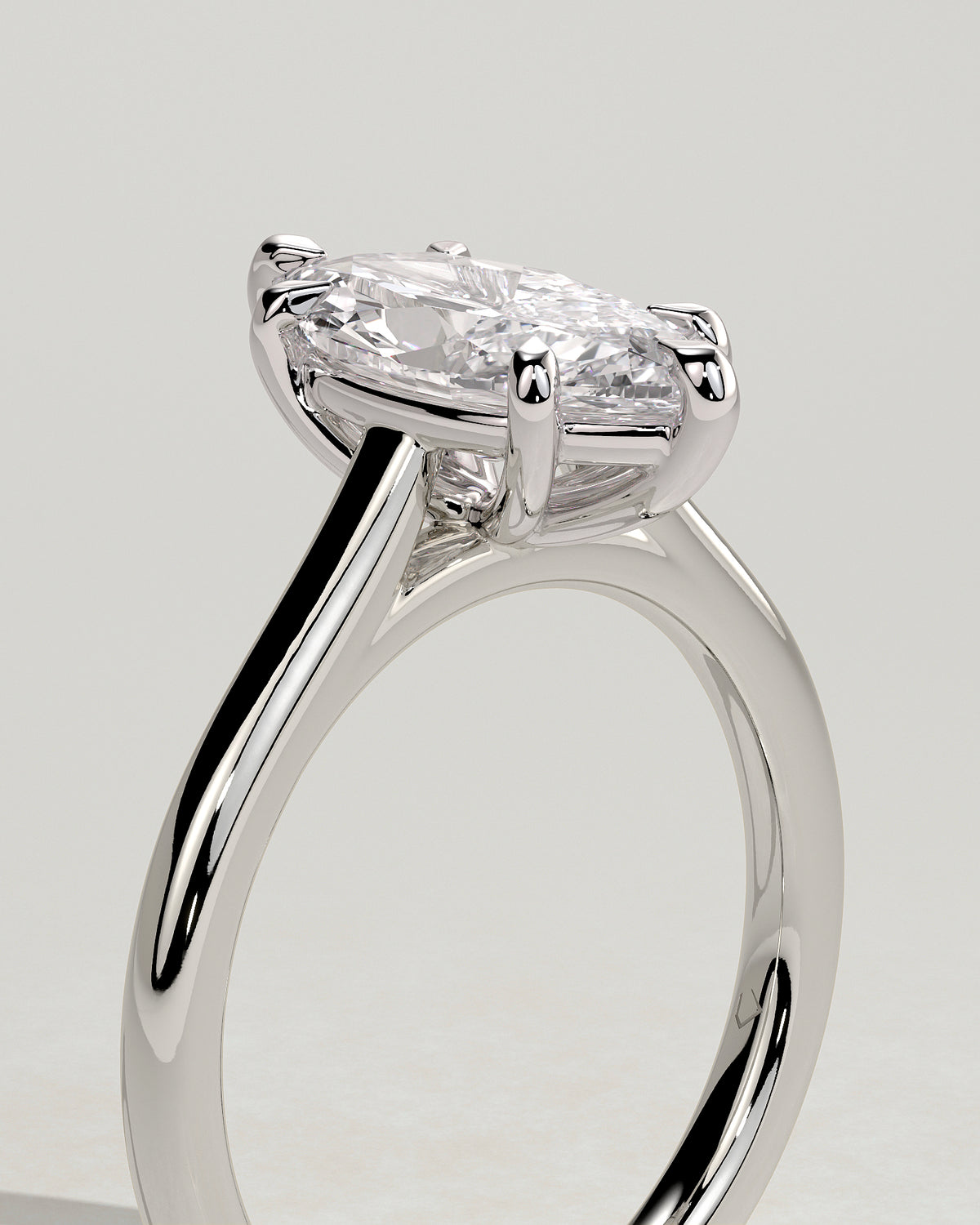 MET 0069 - 2 ct center stone - 18k White Gold source reference - setting detail view