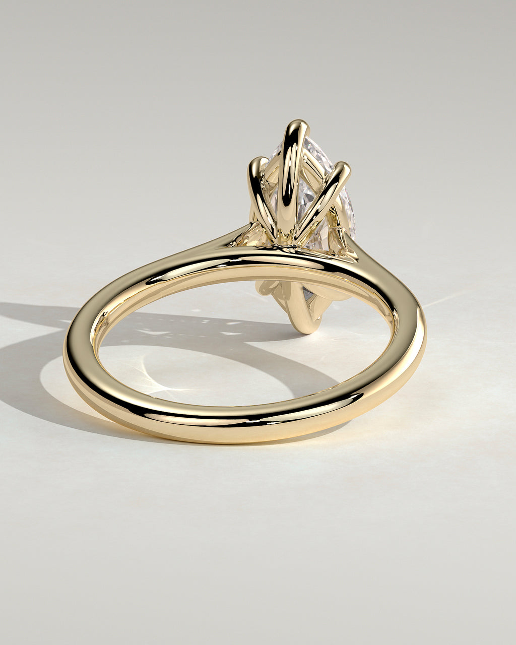 MET 0069 - 2 ct center stone - 18k Yellow Gold source reference - setting detail view
