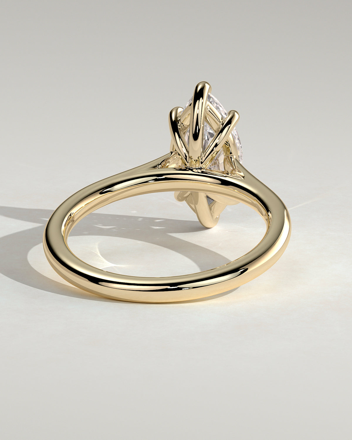 MET 0069 - 2 ct center stone - 18k Yellow Gold source reference - setting detail view