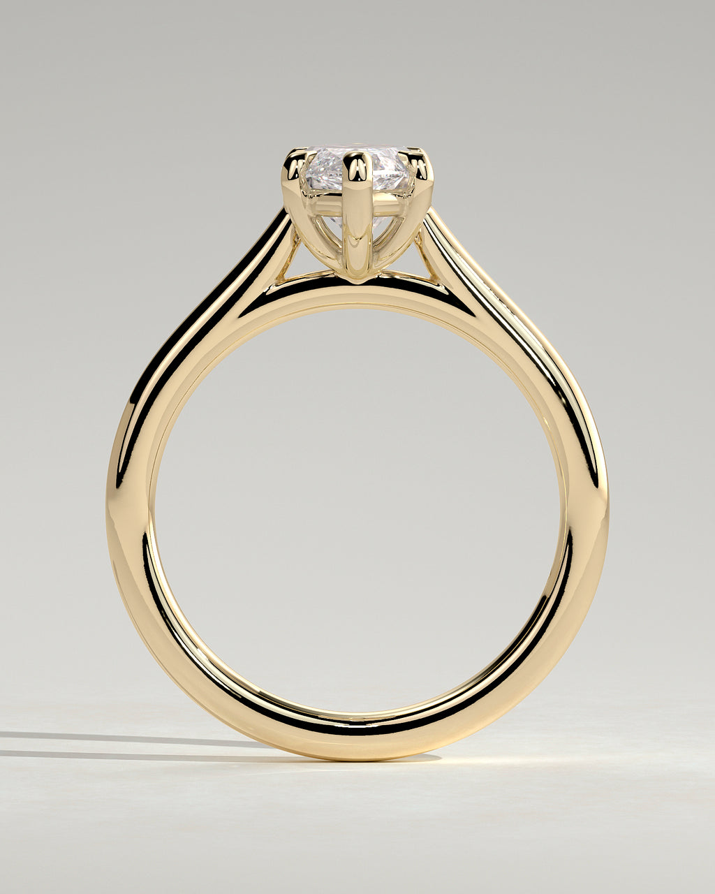 MET 0069 - 2 ct center stone - 18k Yellow Gold source reference - setting detail view