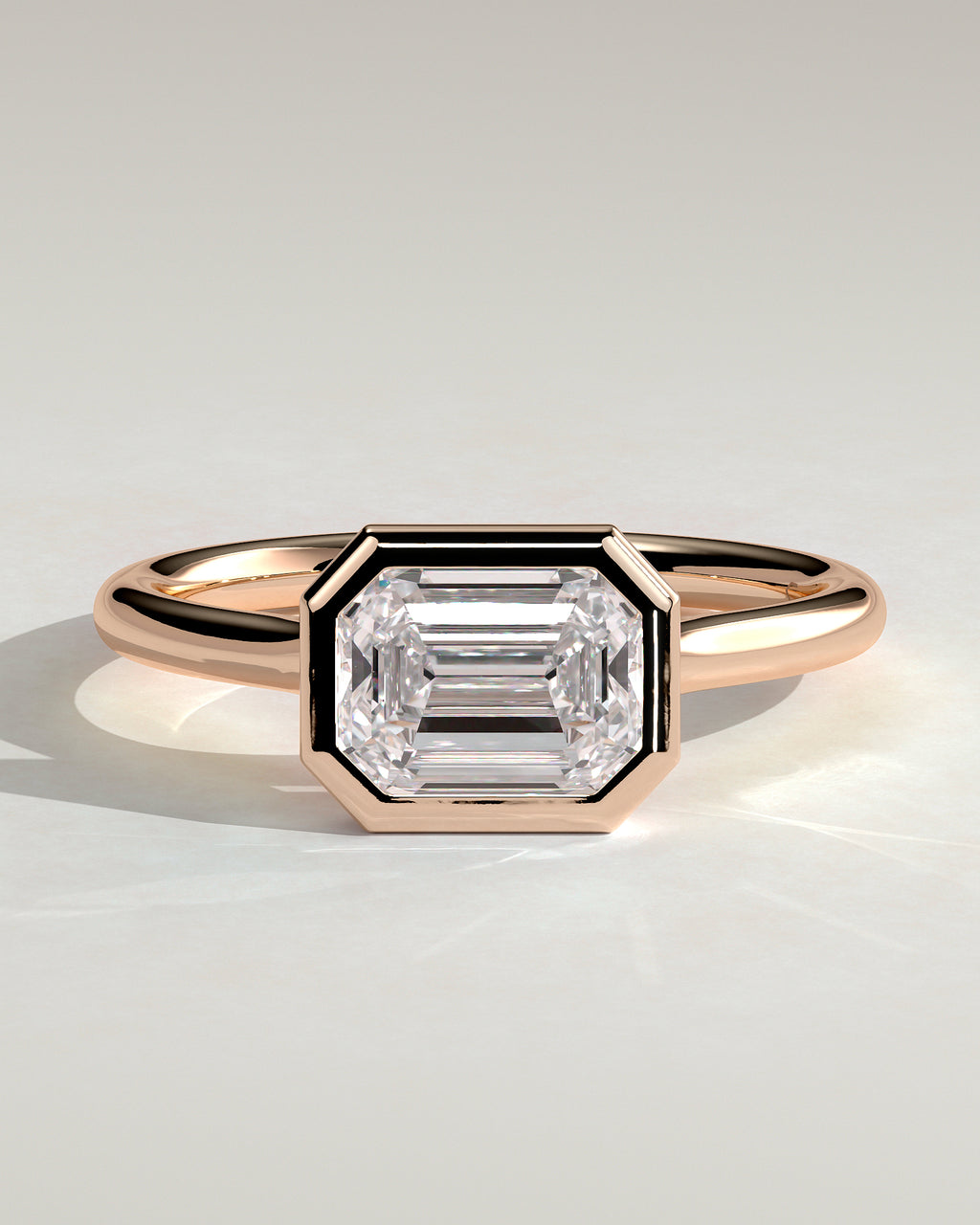 MET 0071 - 2 ct center stone - 18k Rose Gold source reference - front view