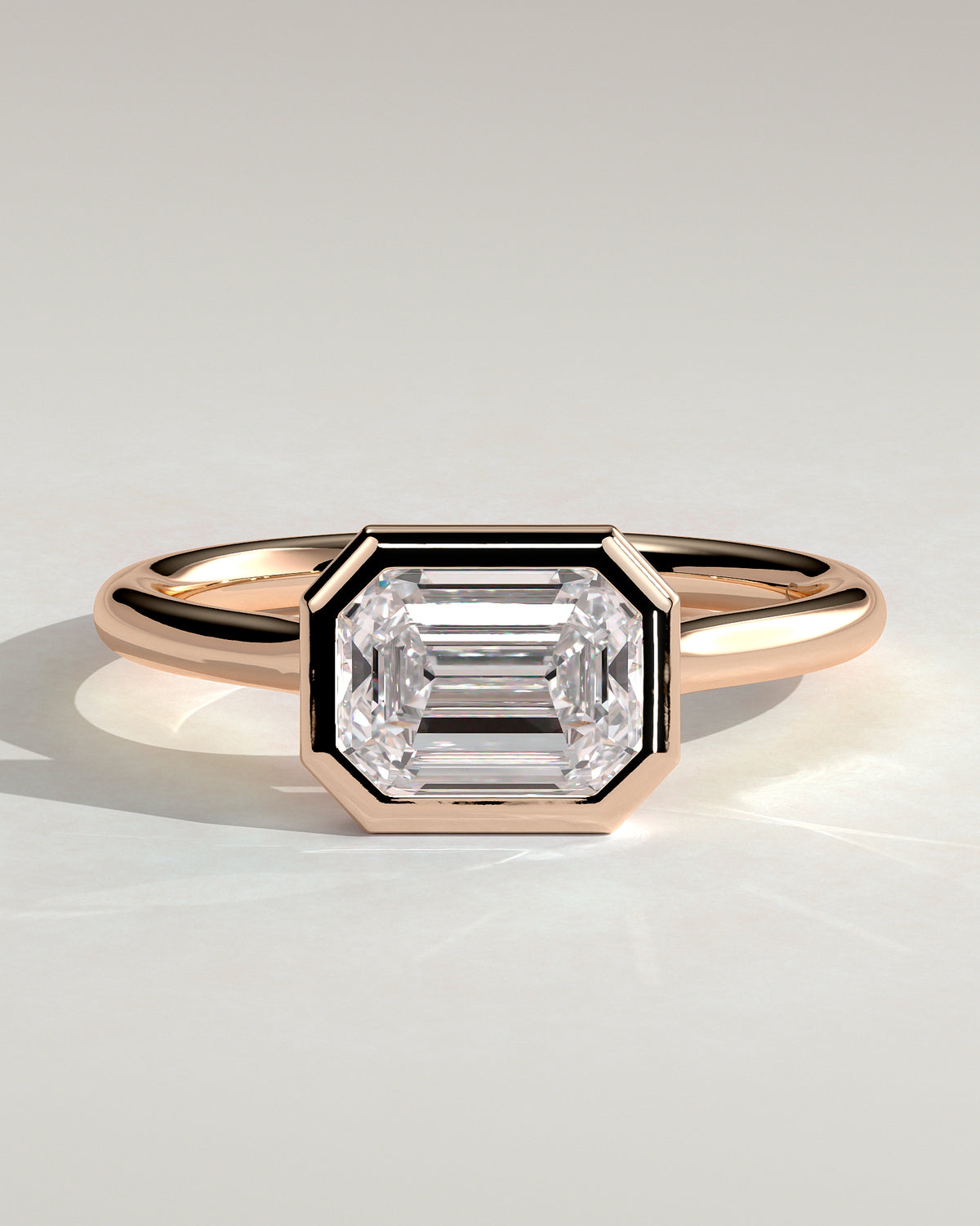MET 0071 - 2 ct center stone - 18k Rose Gold source reference - front view
