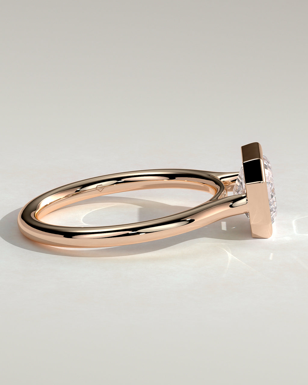 MET 0071 - 2 ct center stone - 18k Rose Gold source reference - setting detail view