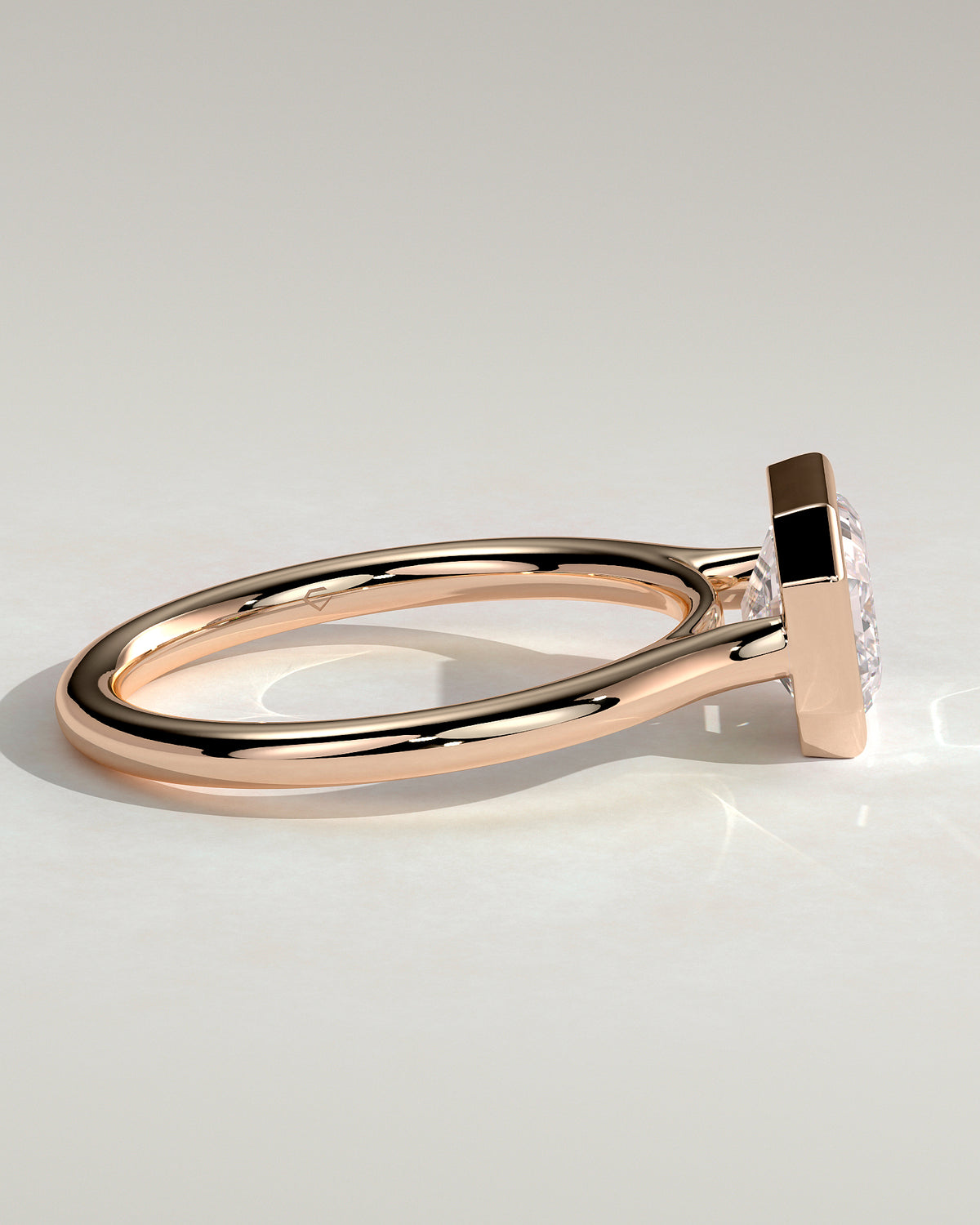 MET 0071 - 2 ct center stone - 18k Rose Gold source reference - setting detail view