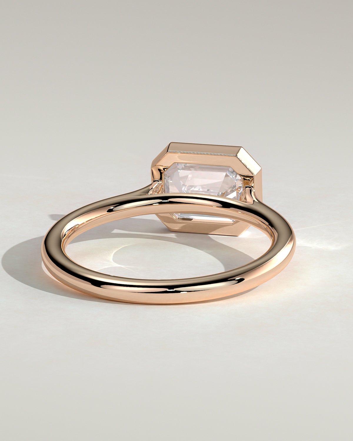 MET 0071 - 2 ct center stone - 18k Rose Gold source reference - setting detail view