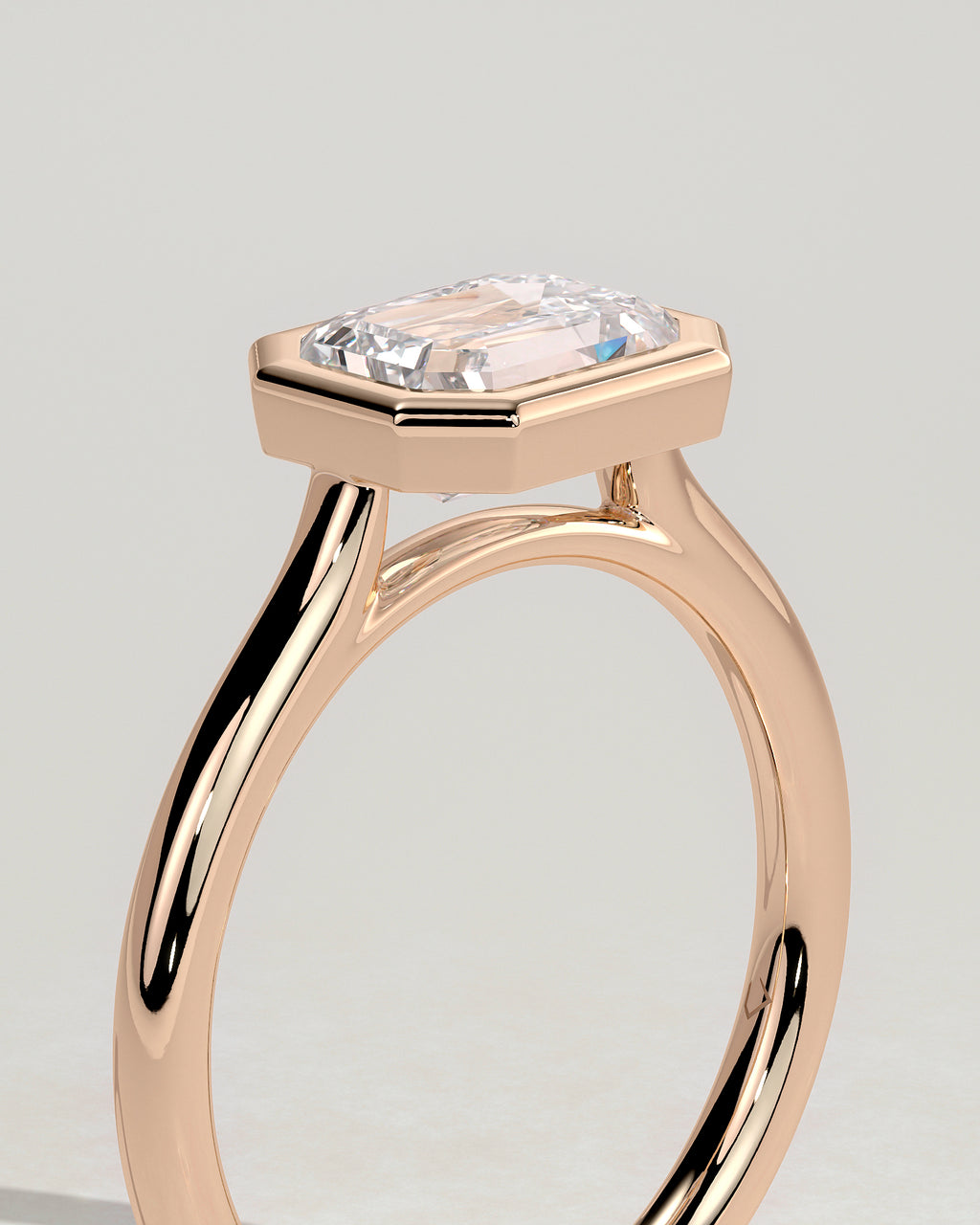 MET 0071 - 2 ct center stone - 18k Rose Gold source reference - setting detail view