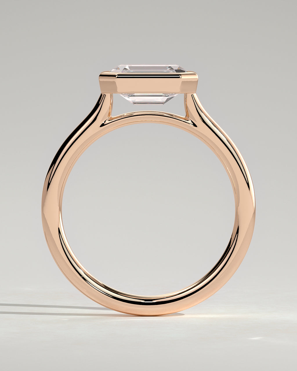 MET 0071 - 2 ct center stone - 18k Rose Gold source reference - setting detail view