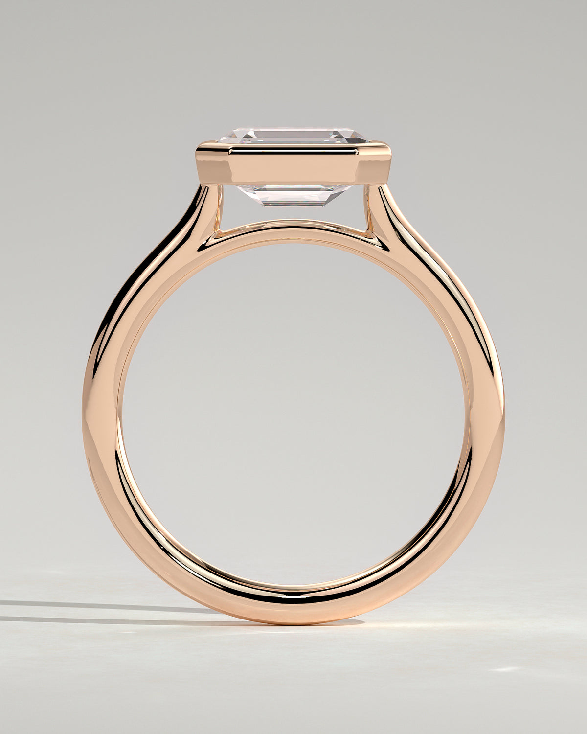 MET 0071 - 2 ct center stone - 18k Rose Gold source reference - setting detail view