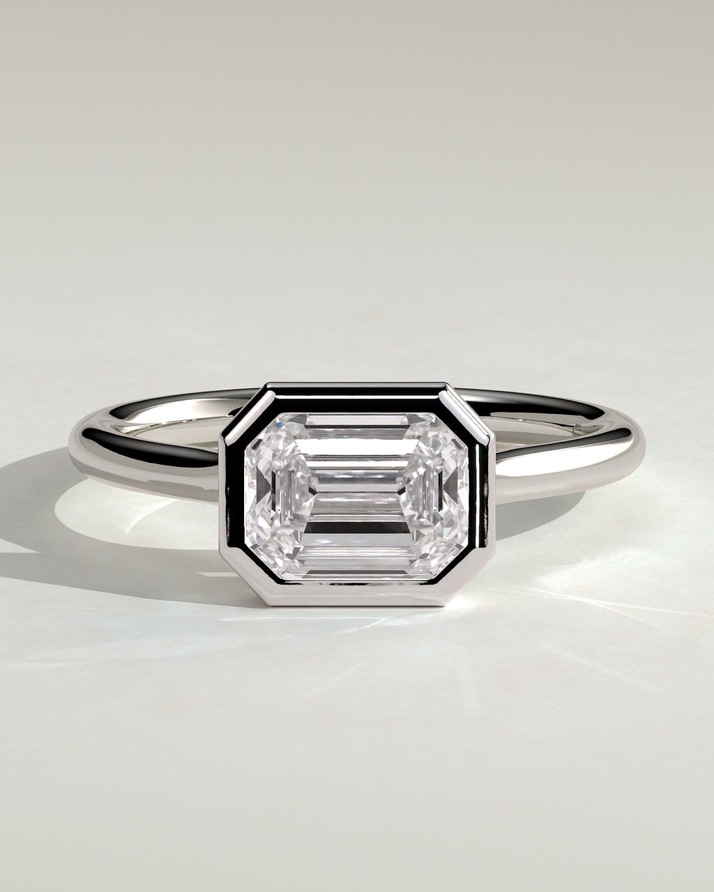 MET 0071 - 2 ct center stone - 18k White Gold source reference - front view