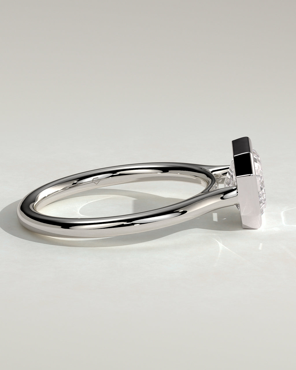 MET 0071 - 2 ct center stone - 18k White Gold source reference - setting detail view