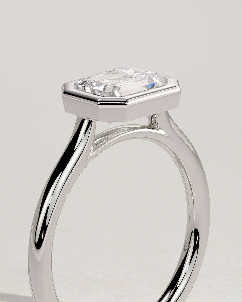MET 0071 - 2 ct center stone - 18k White Gold source reference - setting detail view